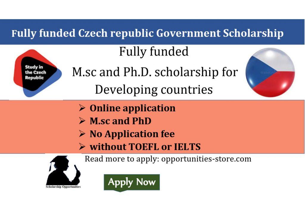 phd scholarships in czech republic